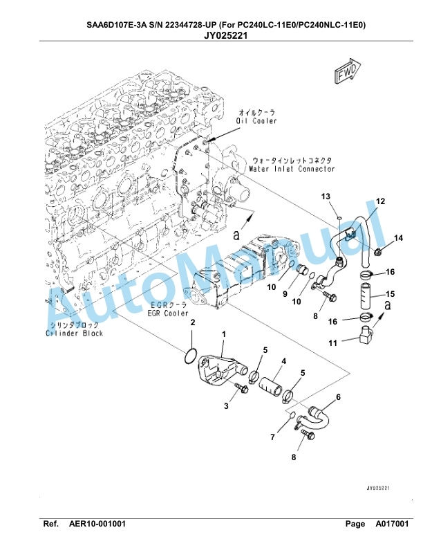 Komatsu SAA6D107E-3A Parts Manual 22344728-UP-2