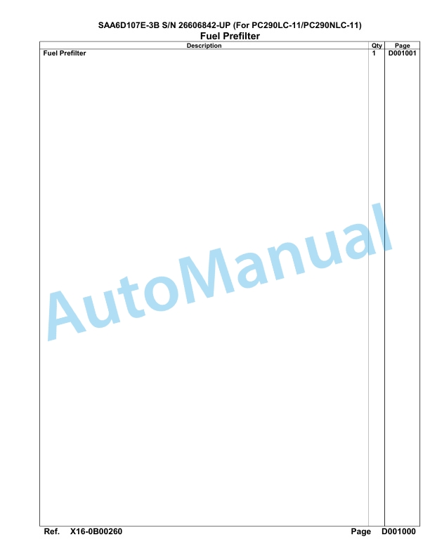Komatsu SAA6D107E-3B Parts Manual 26606842-UP-4