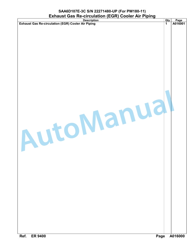 Komatsu SAA6D107E-3C Parts Manual 22271480-UP-2