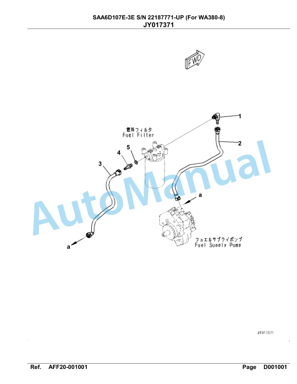 Komatsu SAA6D107E-3E Parts Manual 22187771-UP-4