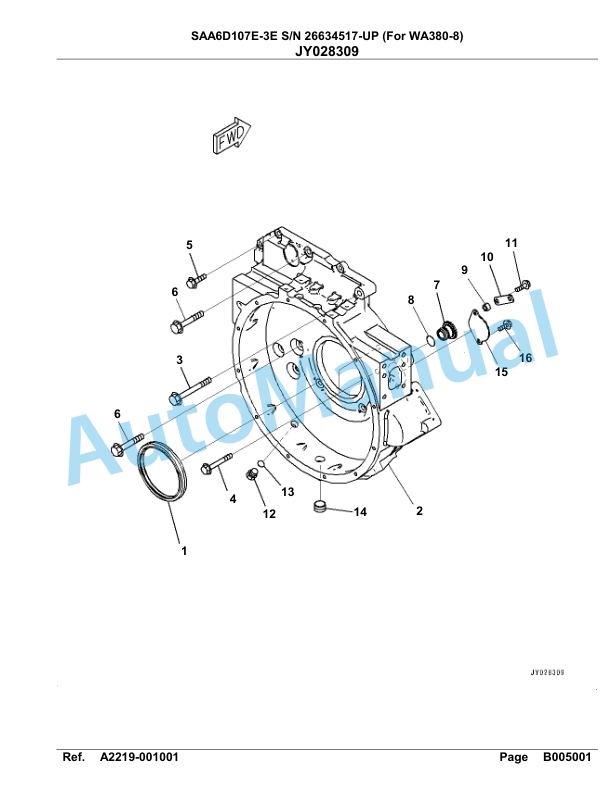 Komatsu SAA6D107E-3E Parts Manual 26634517-UP-3