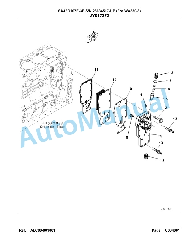 Komatsu SAA6D107E-3E Parts Manual 26634517-UP-4