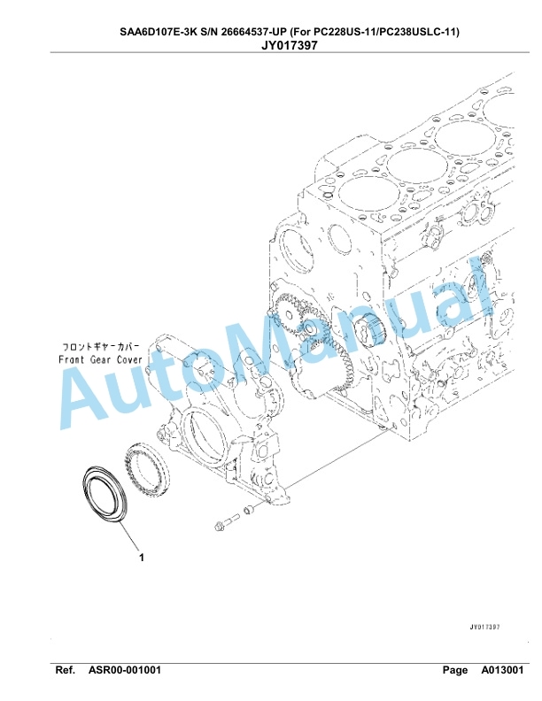Komatsu SAA6D107E-3K Parts Manual 26664537-UP-2
