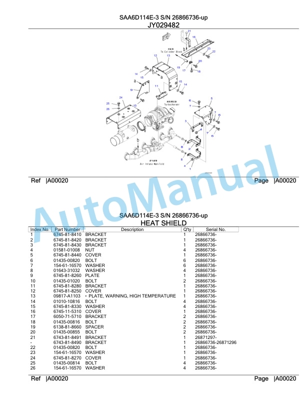 Komatsu SAA6D114E-3 Parts Manual 26866736-up-2