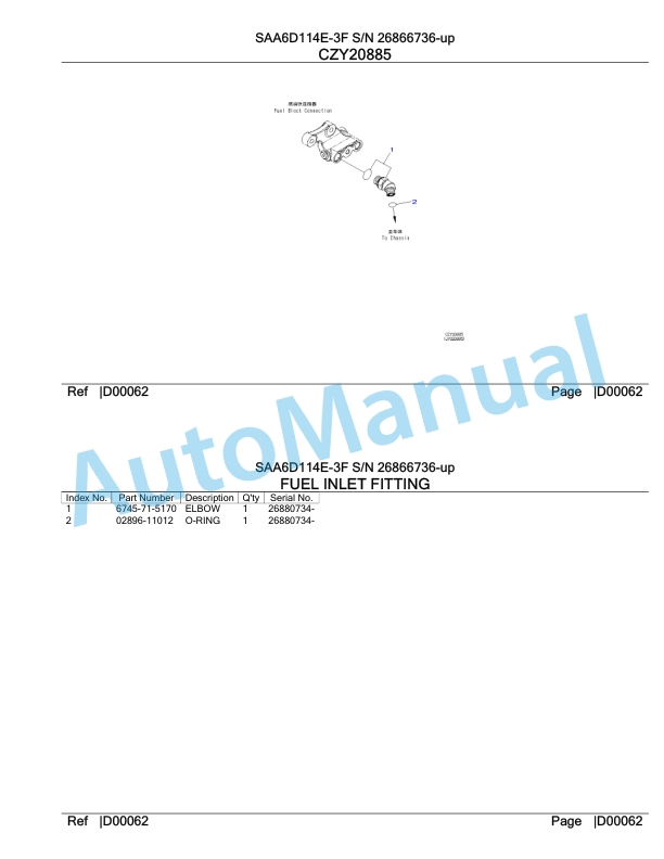 Komatsu SAA6D114E-3F Parts Manual 26866736 Up-4