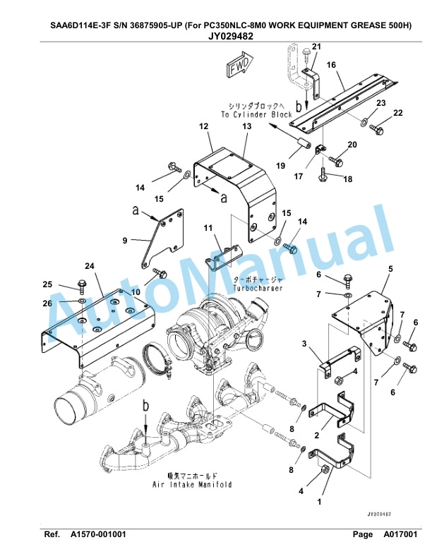 Komatsu SAA6D114E-3F Parts Manual 36875905-UP-2