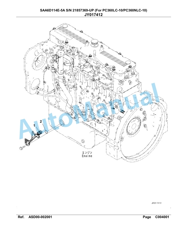 Komatsu SAA6D114E-5A Parts Manual 21857369-UP-4