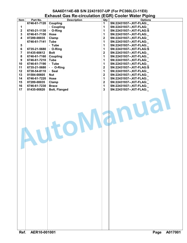 Komatsu SAA6D114E-6B Parts Manual 22431937-UP-2