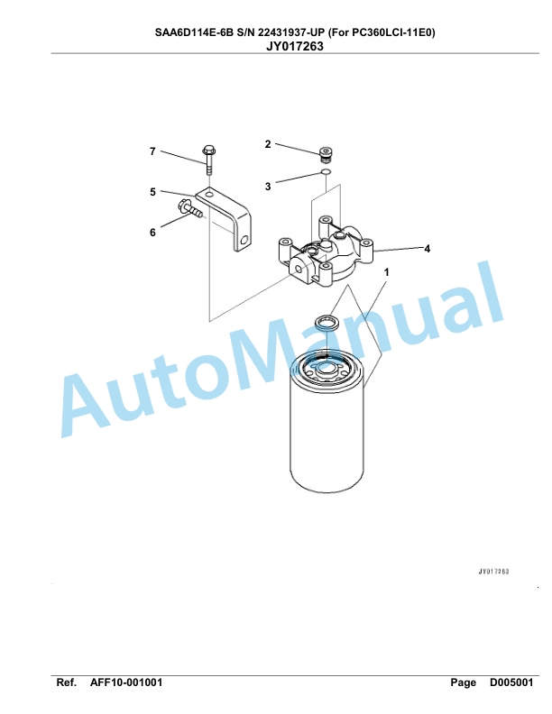 Komatsu SAA6D114E-6B Parts Manual 22431937-UP-4