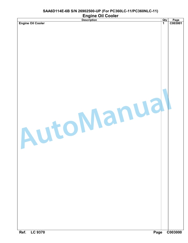Komatsu SAA6D114E-6B Parts Manual 26902500-UP-4