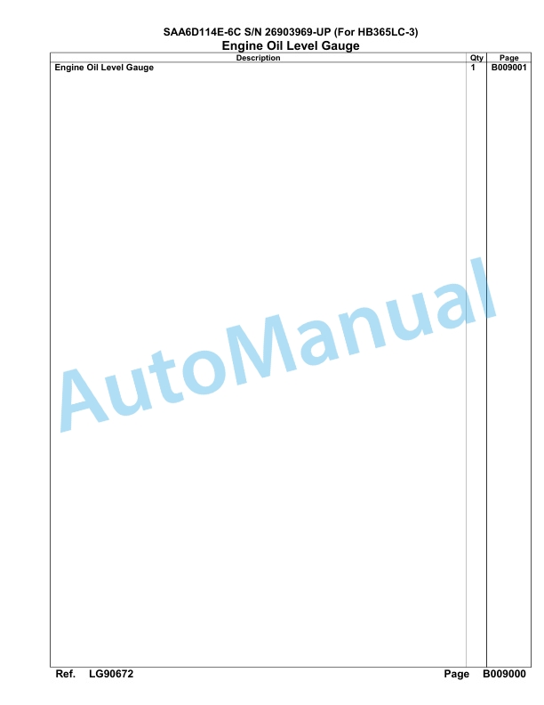 Komatsu SAA6D114E-6C Parts Manual 26903969-UP-3