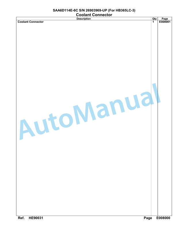 Komatsu SAA6D114E-6C Parts Manual 26903969-UP-5