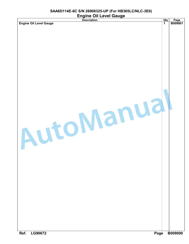 Komatsu SAA6D114E-6C Parts Manual 26908325-UP-3