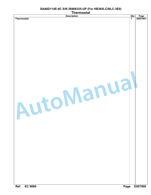 Komatsu SAA6D114E-6C Parts Manual 26908325-UP-5