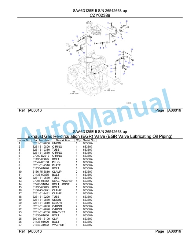 Komatsu SAA6D125E-5 Parts Manual 26542663-up-2
