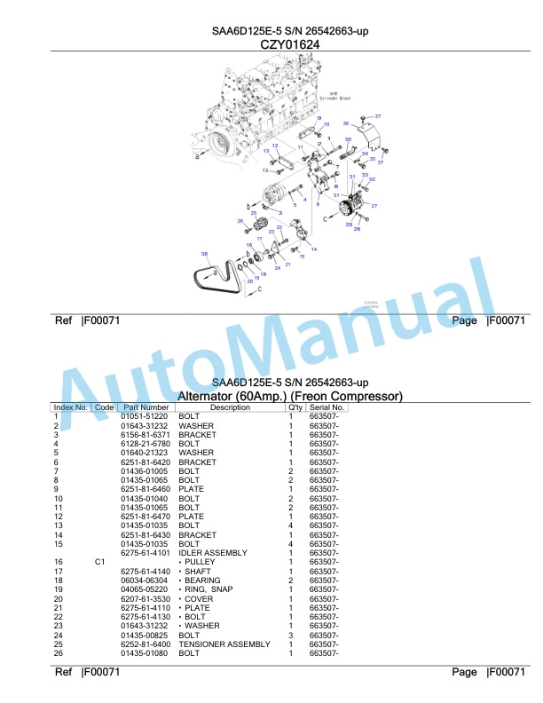 Komatsu SAA6D125E-5 Parts Manual 26542663-up-5