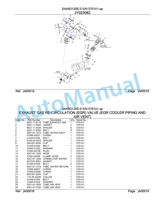 Komatsu SAA6D125E-5 Parts Manual 575141-up-2