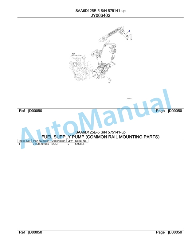 Komatsu SAA6D125E-5 Parts Manual 575141-up-4