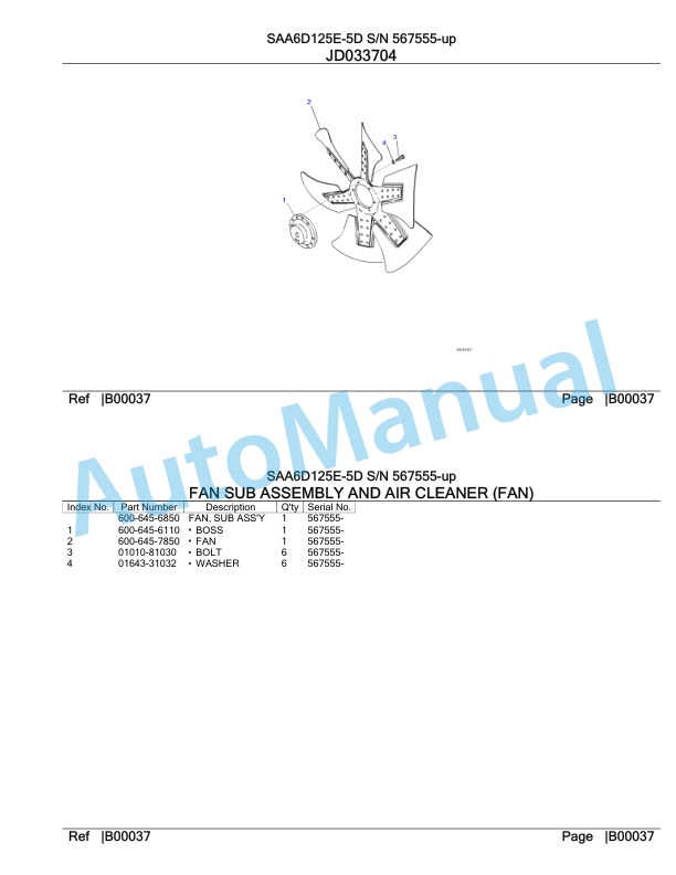 Komatsu SAA6D125E-5D Parts Manual 567555-up-3