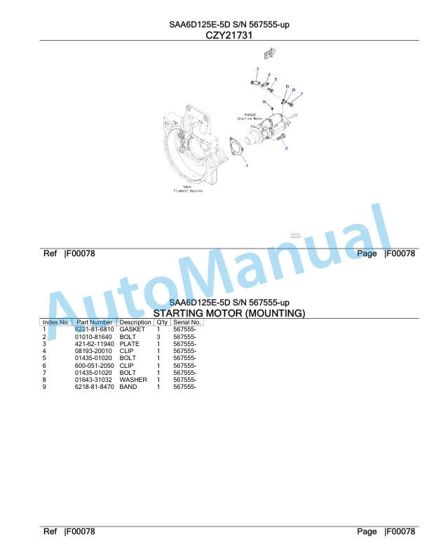 Komatsu SAA6D125E-5D Parts Manual 567555-up-5