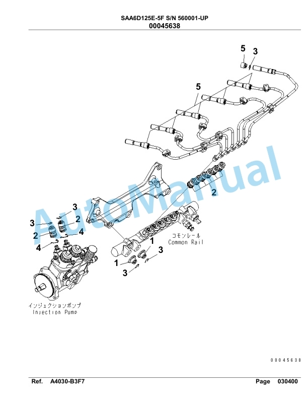 Komatsu SAA6D125E-5F Parts Manual 560001-UP-4