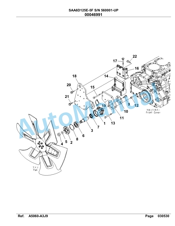 Komatsu SAA6D125E-5F Parts Manual 560001-UP-5