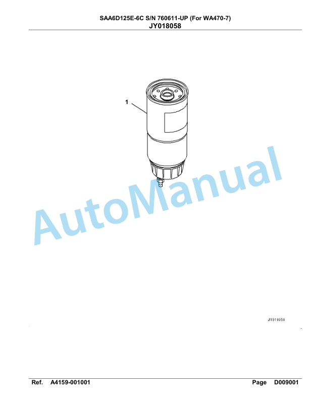 Komatsu SAA6D125E-6C Parts Manual 760611-UP-5