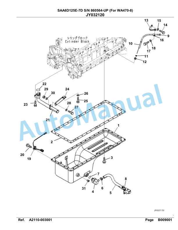 Komatsu SAA6D125E-7D Parts Manual 860564-UP-3