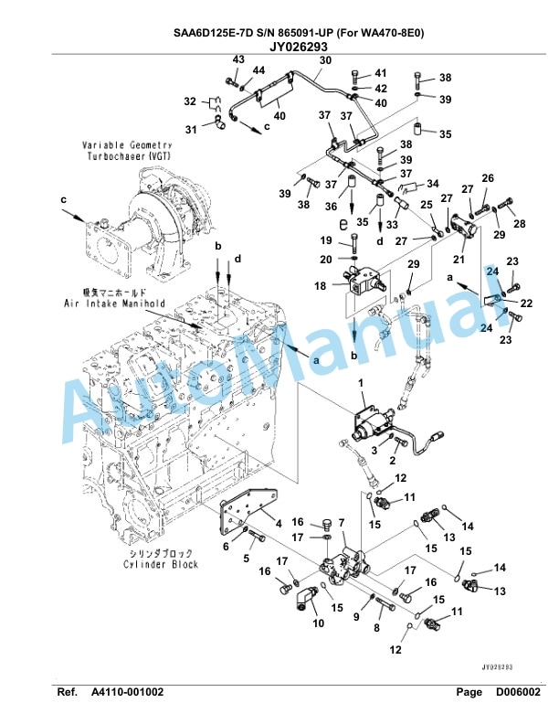 Komatsu SAA6D125E-7D Parts Manual 865091-UP-5