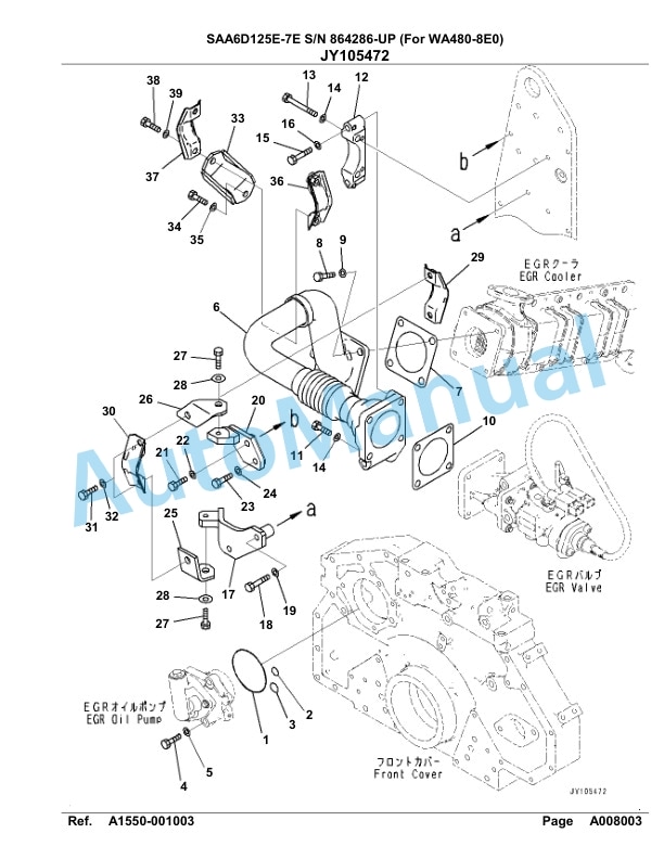 Komatsu SAA6D125E-7E Parts Manual 864286-UP-2