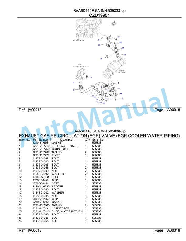 Komatsu SAA6D140E-5A Parts Manual 535838-up-2