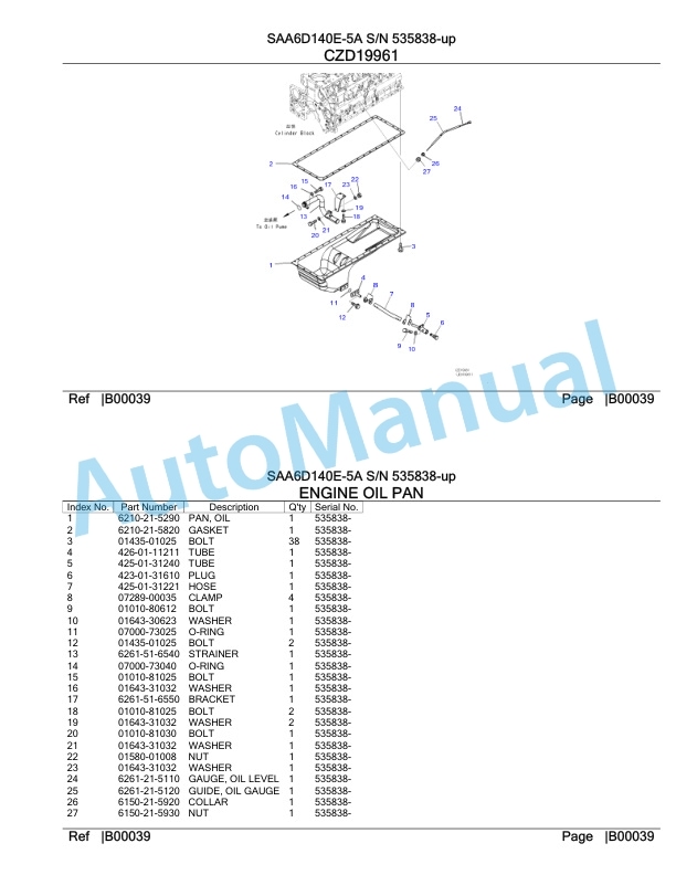 Komatsu SAA6D140E-5A Parts Manual 535838-up-3