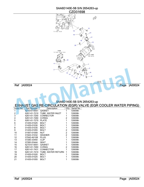 Komatsu SAA6D140E-5B Parts Manual 2654263-up-2