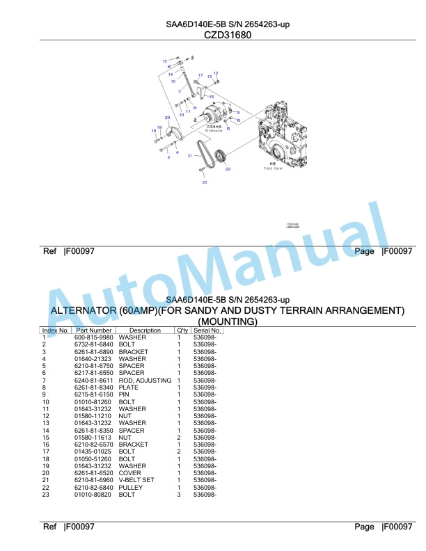 Komatsu SAA6D140E-5B Parts Manual 2654263-up-5