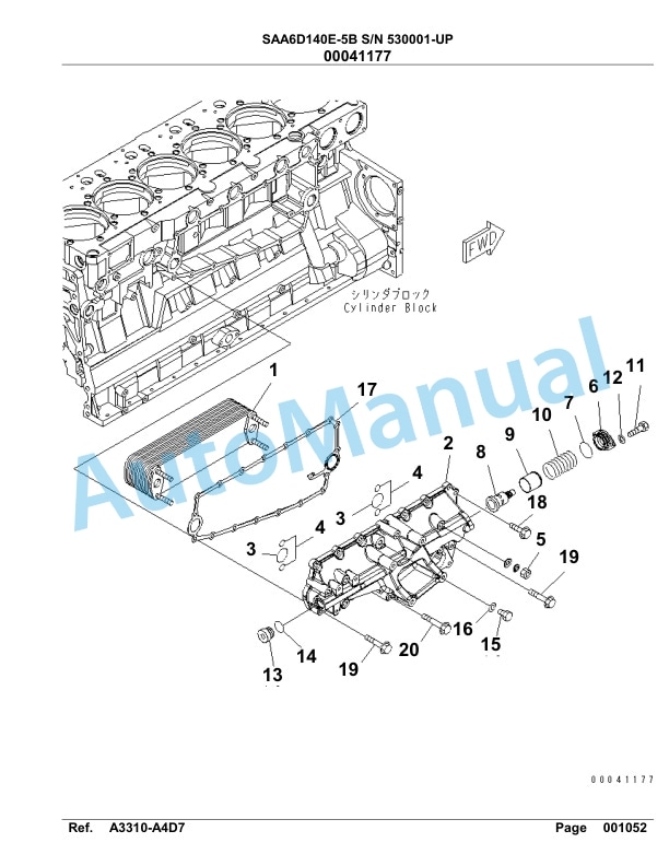 Komatsu SAA6D140E-5B Parts Manual 530001-UP-4