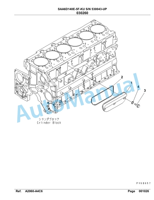 Komatsu SAA6D140E-5F-KU Parts Manual 530043-UP-3