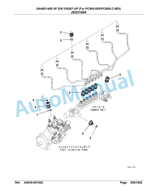 Komatsu SAA6D140E-5F Parts Manual 536267-UP-4