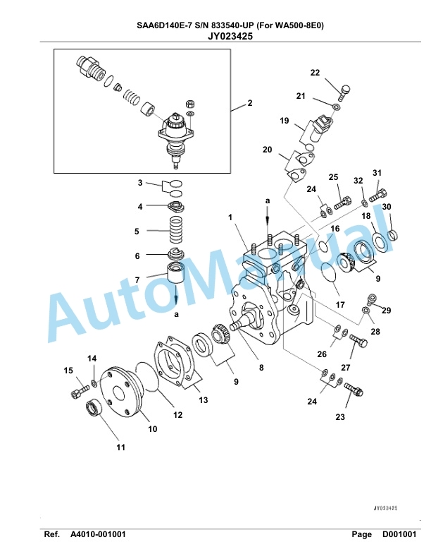 Komatsu SAA6D140E-7 Parts Manual 833540-UP-4
