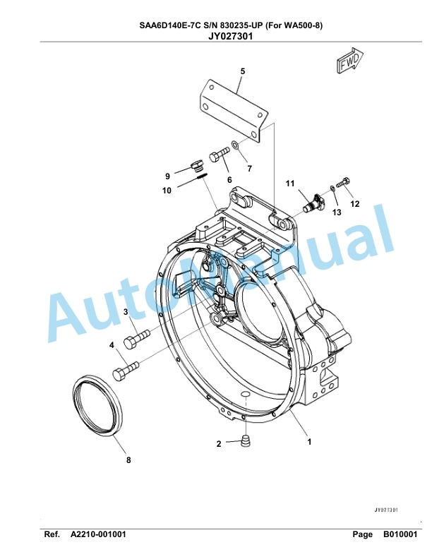 Komatsu SAA6D140E-7C Parts Manual 830235-UP-3