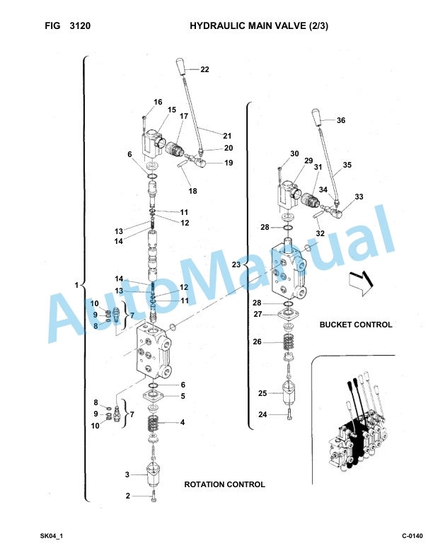 Komatsu SK04-1 Skid Steer Loader Parts Manual 3220007-UP-5