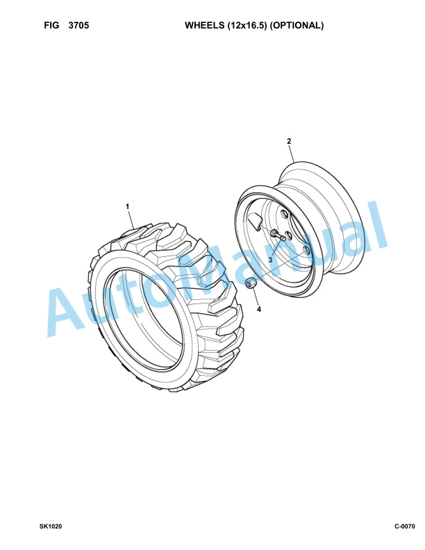 Komatsu SK1020-5 Skid Loader Parts Manual 37CF00004-UP-2