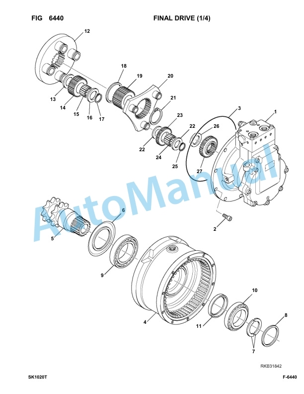 Komatsu SK1020-5 Turbo Skid Loader Parts Manual 37CTF00003-Up-5