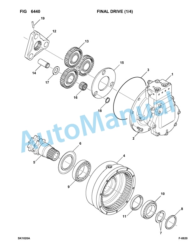 Komatsu SK1020-5 USA Skid Loader Parts Manual 37CF00004-Up-5