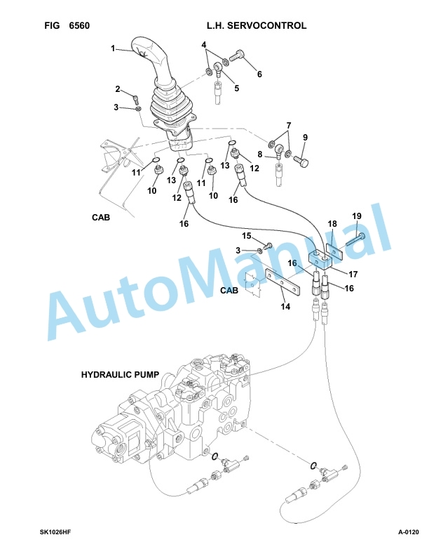 Komatsu SK1026-5 Turbo Hand Foot Control Parts Manual 37CTF50001-up-5