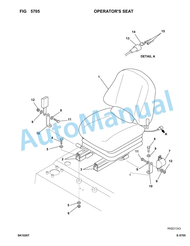 Komatsu SK1026-5 Turbo Skid Loader Parts Manual 37CTF50001-Up-3