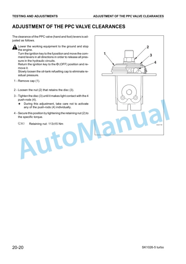 Komatsu SK1026-5 Turbo Skid Steer Loader Shop Manual WEBM006000-4