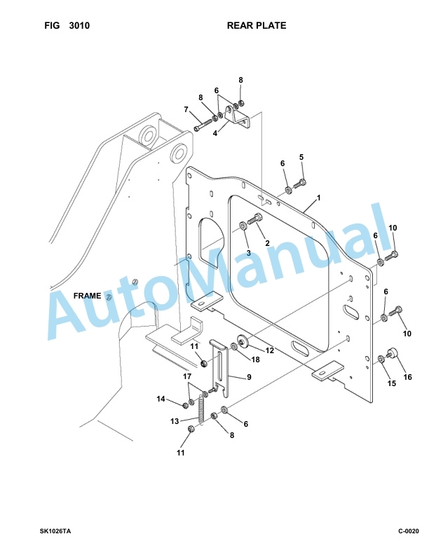 Komatsu SK1026-5 Turbo USA Skid Loader Parts Manual 37CTF50001-Up-2