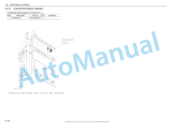 Komatsu SK230SRLC-5 Hydraulic Excavator Shop Manual S5YB0021E03-2