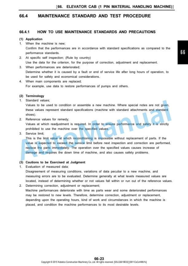 Komatsu SK350LC-8 Elevator Cab Shop Manual S5LC6619E02-2