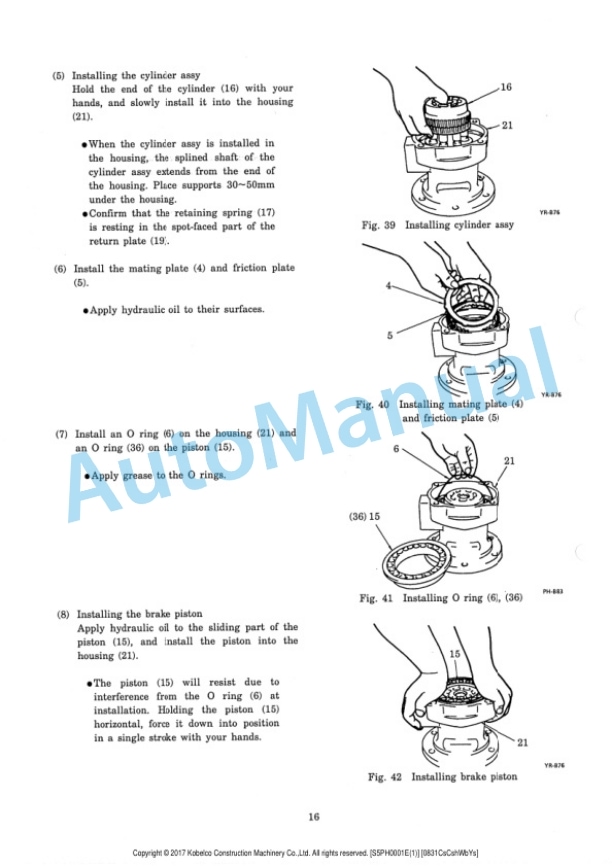 Komatsu SK40SR, SK45SR Hydraulic Excavator Shop Manual S5PH0001E-01-3